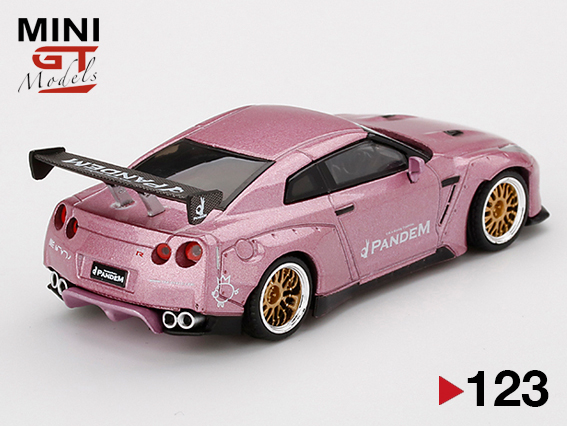 GT Wing R35 Rassino Pink #123【In stock】 Mini GT 1:64 Pandem Nissan GT-R 